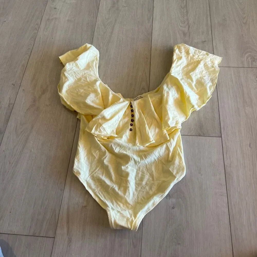 Free People Solid Matilda Bodysuit size L